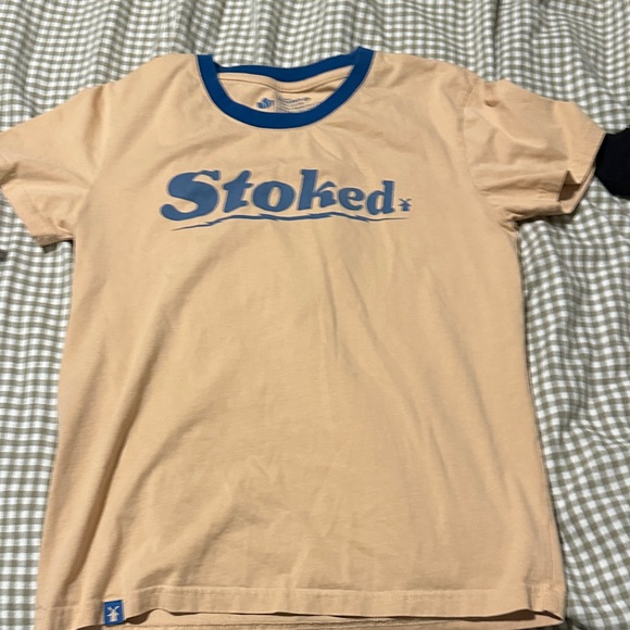 Dutch Bros Peach and Blue Women's Tee - Picture 1 of 1